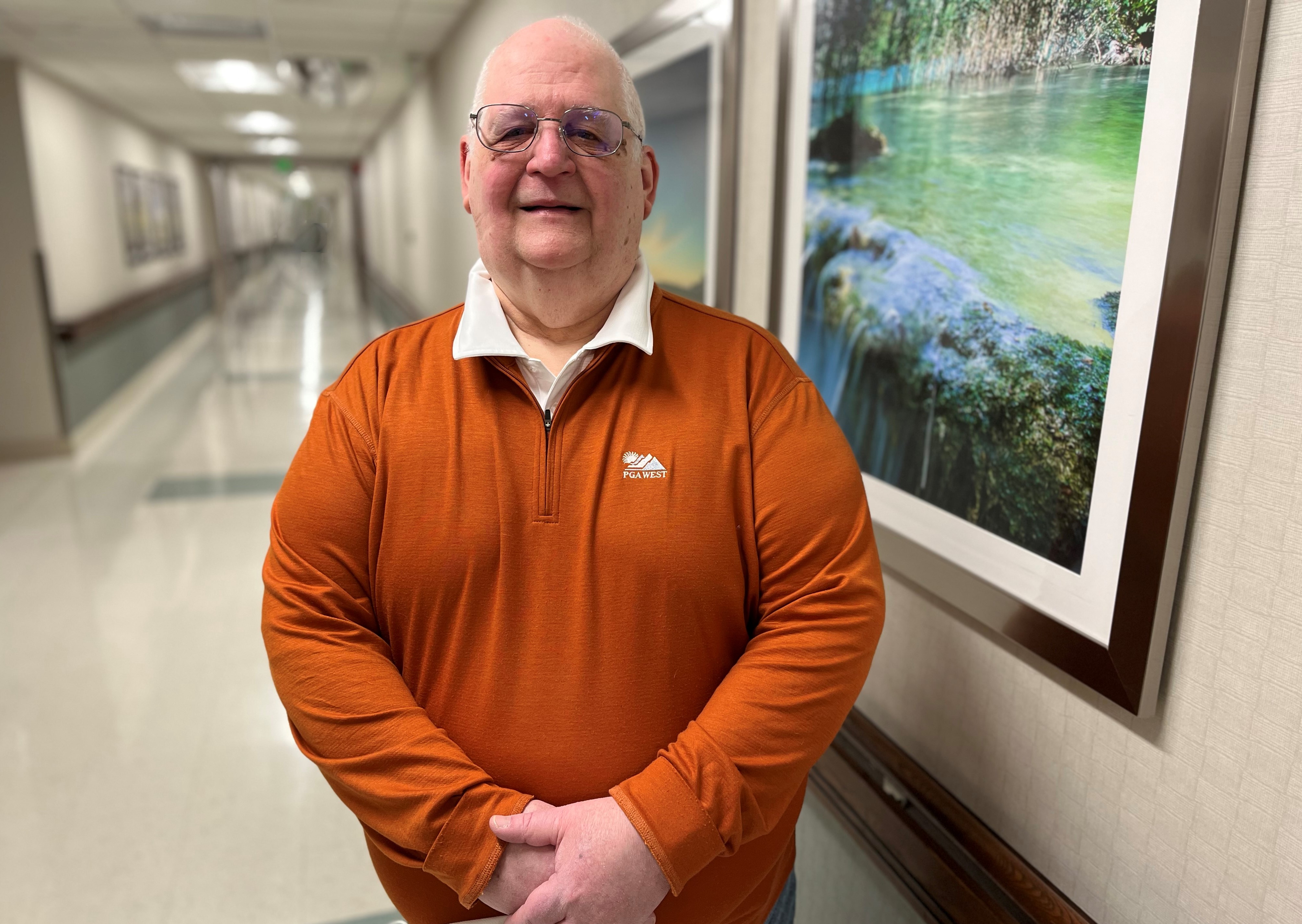 David Orchowski standing in the hospital hallway